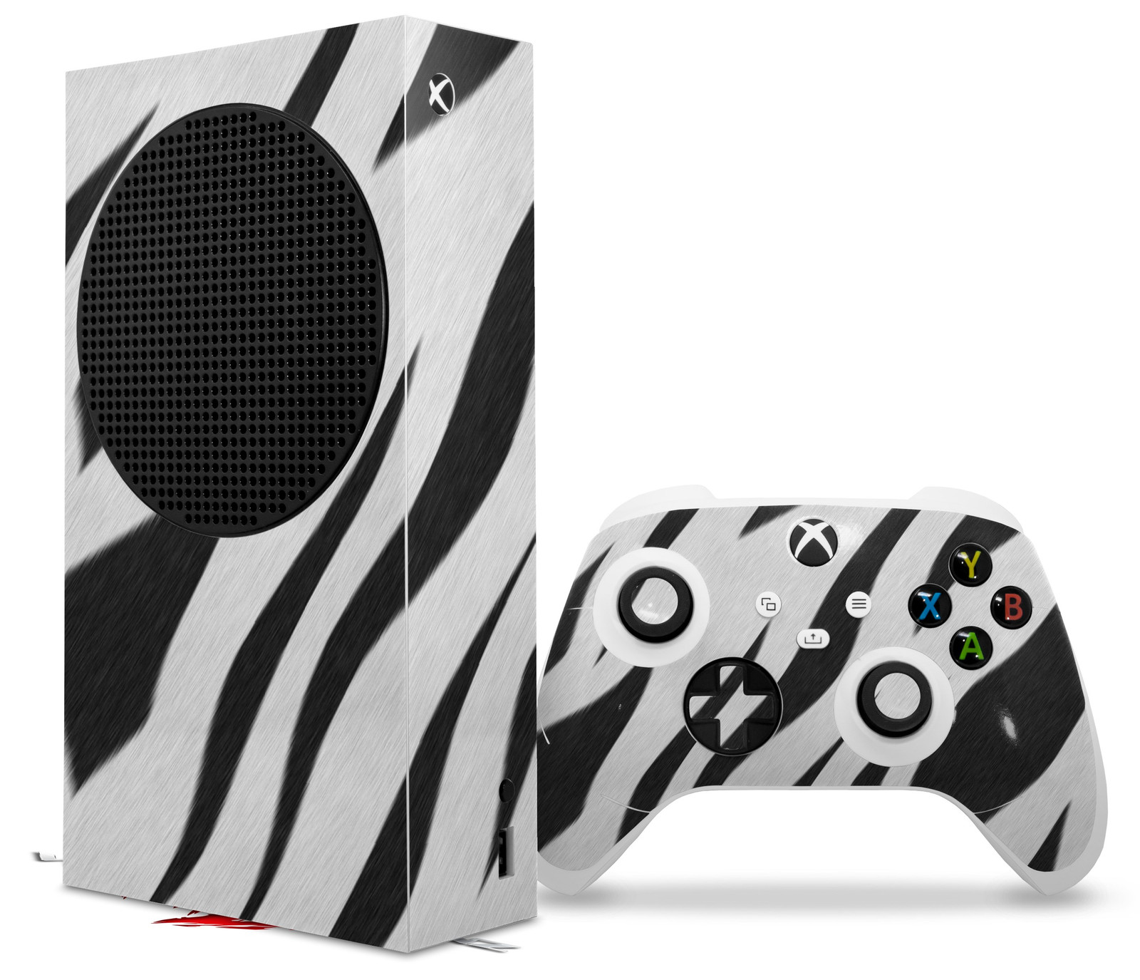 Skin Wrap for XBOX Series S Console Controller Zebra Skin