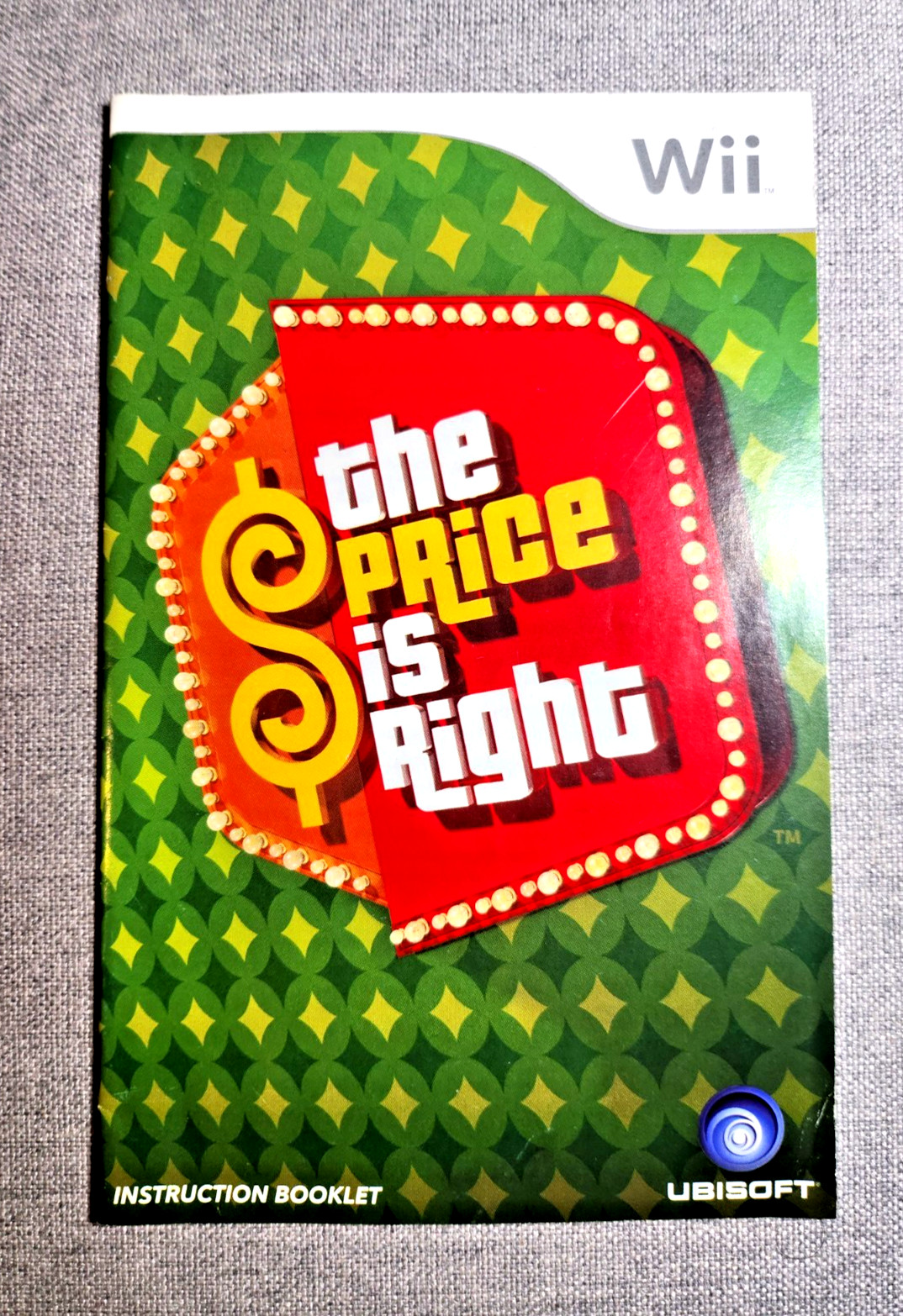 The Price is Right Instruction Manual Only - Nintendo Wii