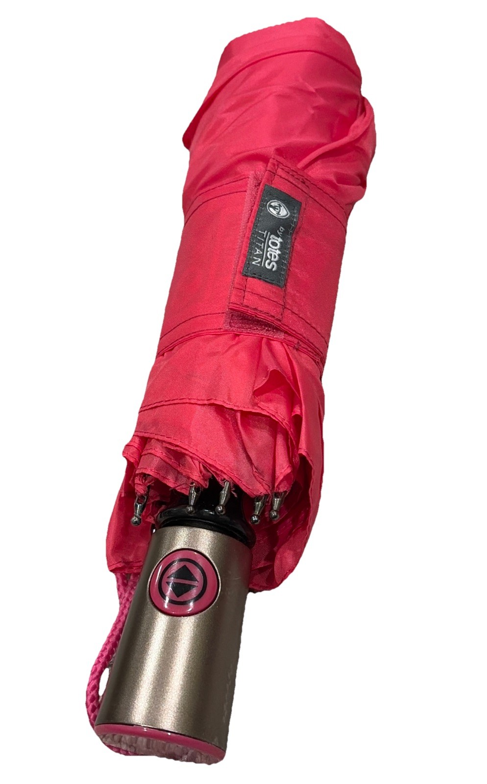 Hot Pink Totes Compact Umbrella With Cover