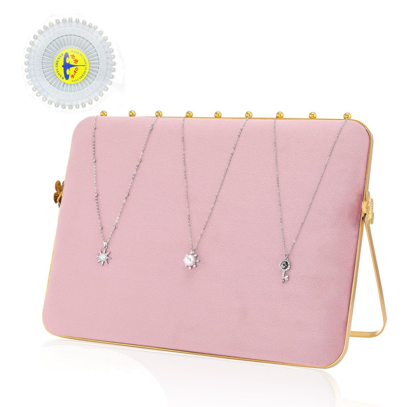BBV Necklace Display Stands for Selling with Velvet, Large Metal Necklace Org...