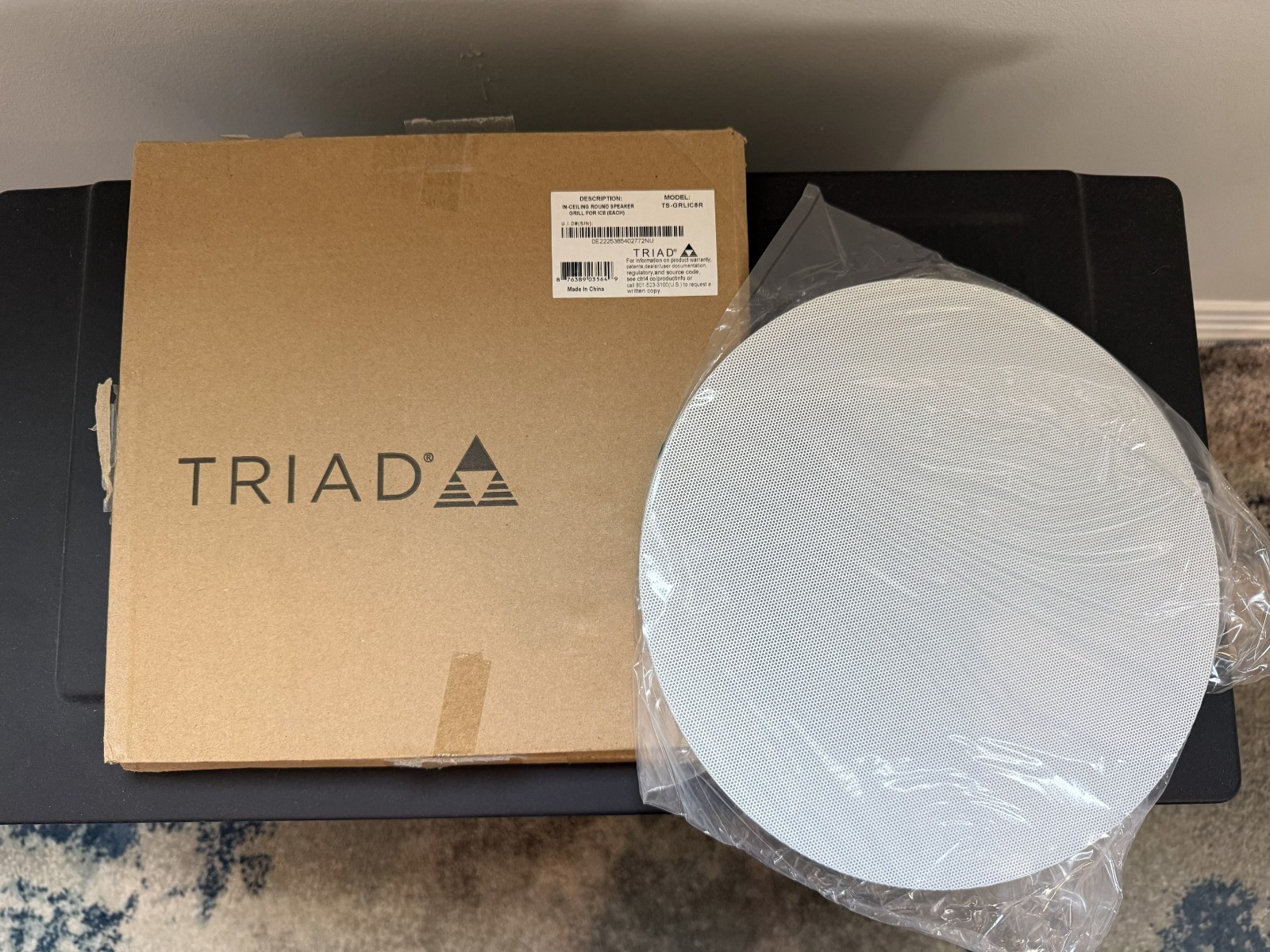 Triad TS-GRLIC8R In Ceiling Round Speaker Grill IC8 WHITE  ... NEW! (2)