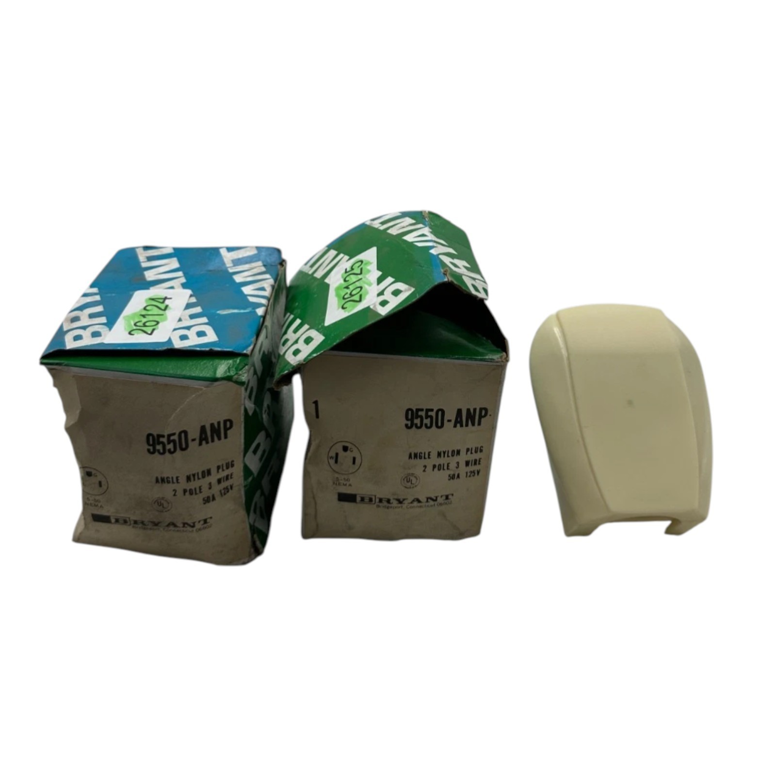 Bryant 9550-ANP Angle Nylon Plug 2 Pole 50 Amp 125V (1 BOX PER ORDER)