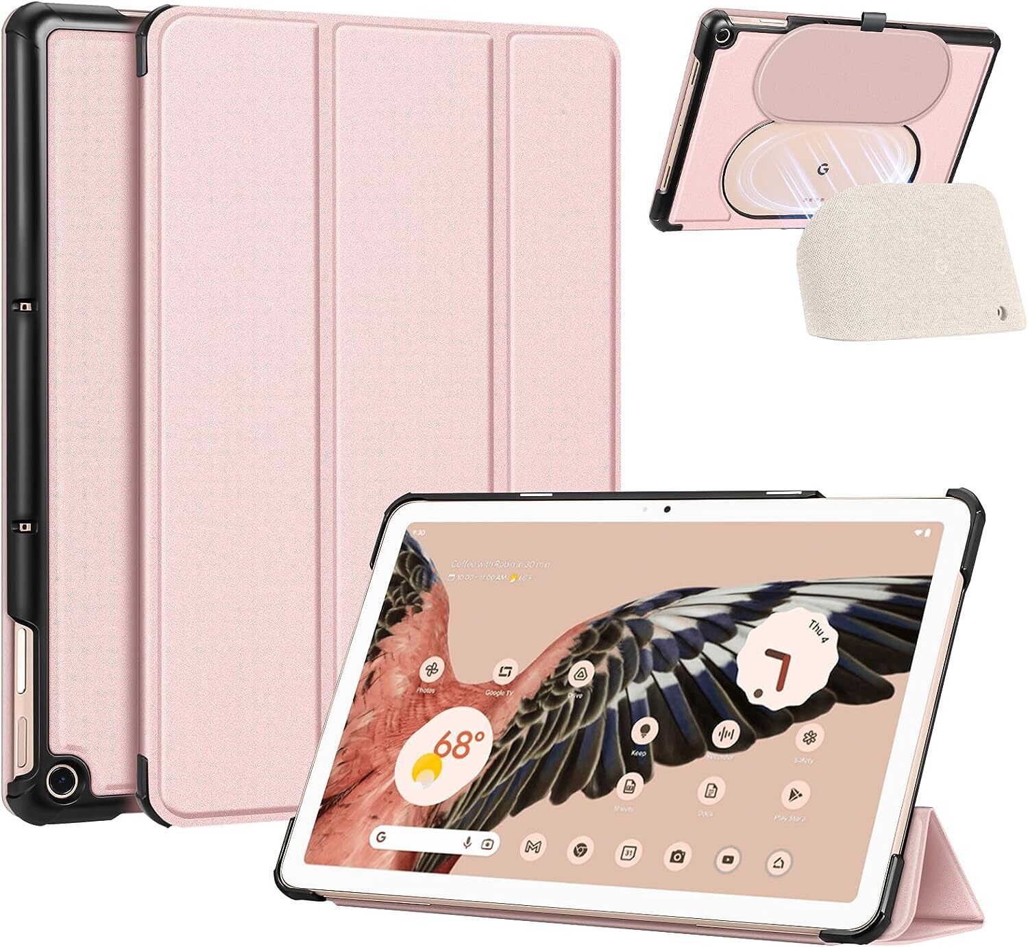 For Google Pixel Tablet 11" 2023 Slim Case Hard Back Shell Tri-Fold Stand Cover
