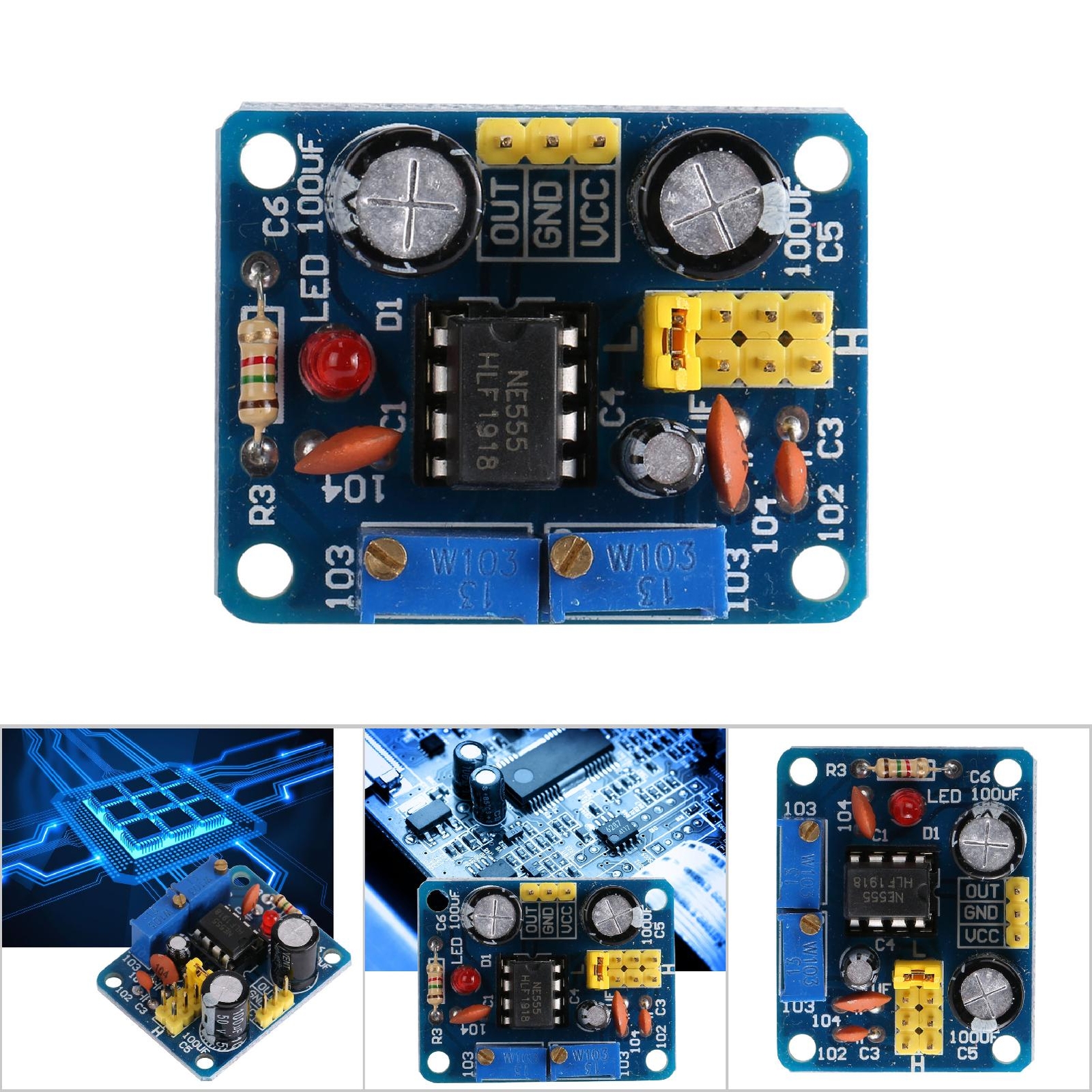 NE555 Pulse Frequency Generator Duty Cycle Generator Board Module