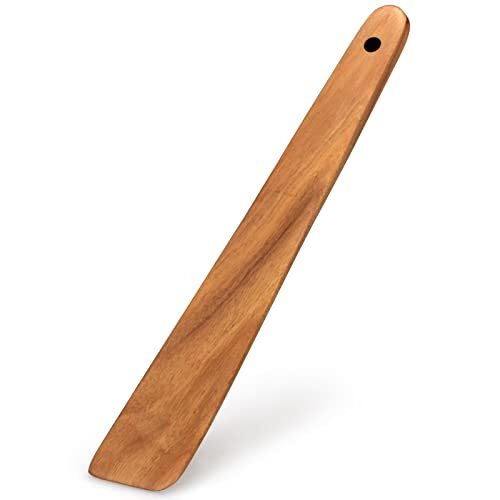 12 Inch Wood Spatula for Cooking Teak Kitchen Spatula Turner Flat Wooden