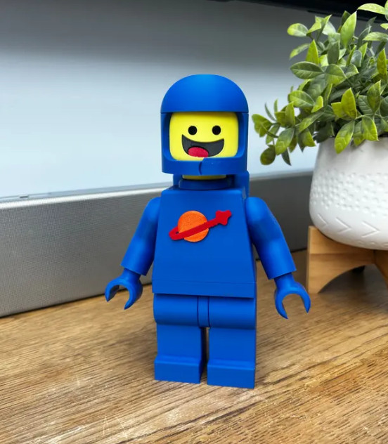 3D Printed LEGO Inspired -BENNY SPACEMAN 9" FIGURE