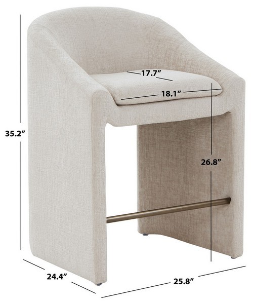 Safavieh KAGAN CHENILLE COUNTER STOOL, Reduced Price 2172786398 SFV4857A