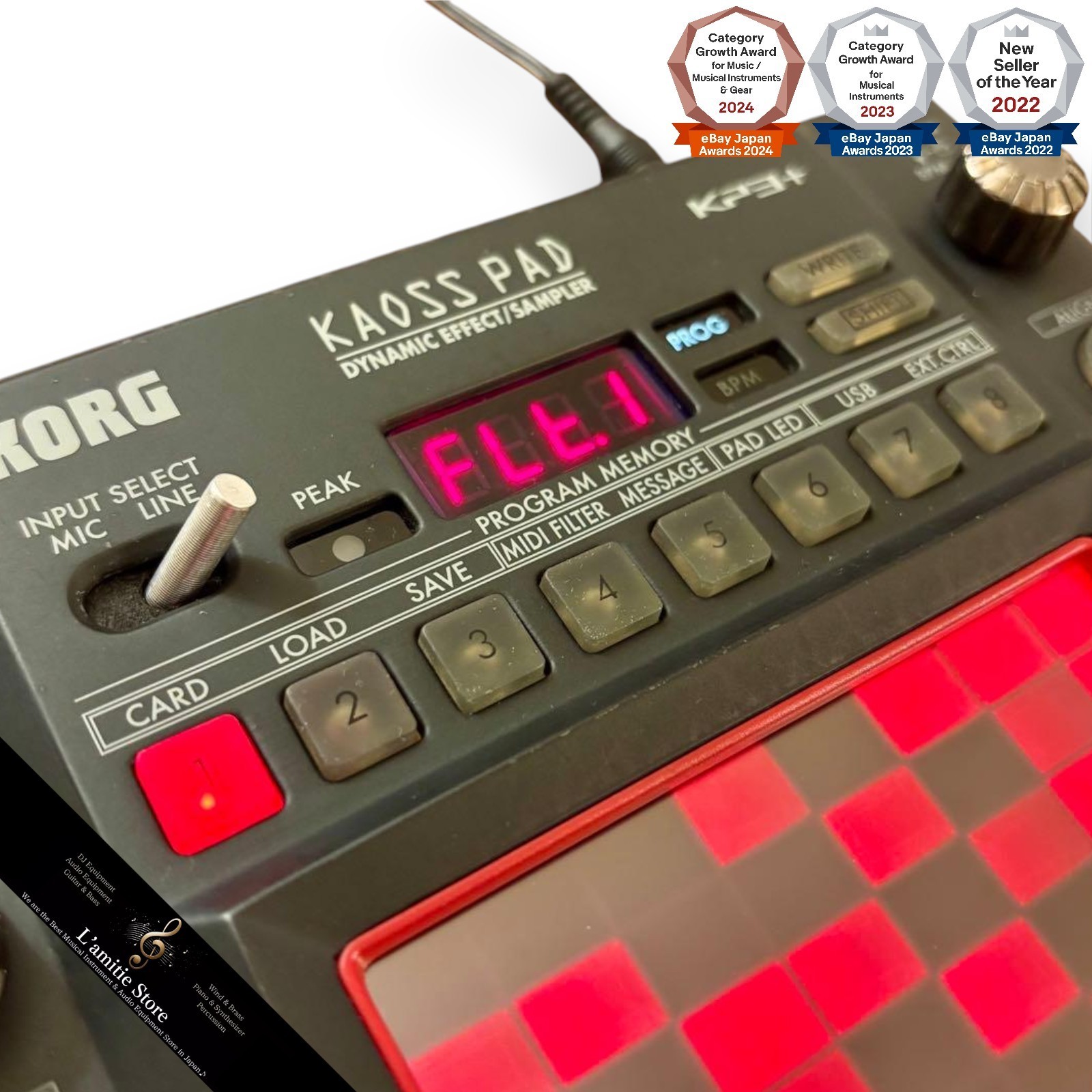 KORG KAOSS PAD KP3+ KP3 Plus Dynamic Effect Sampler DJ Touch Pad Multi Effecter