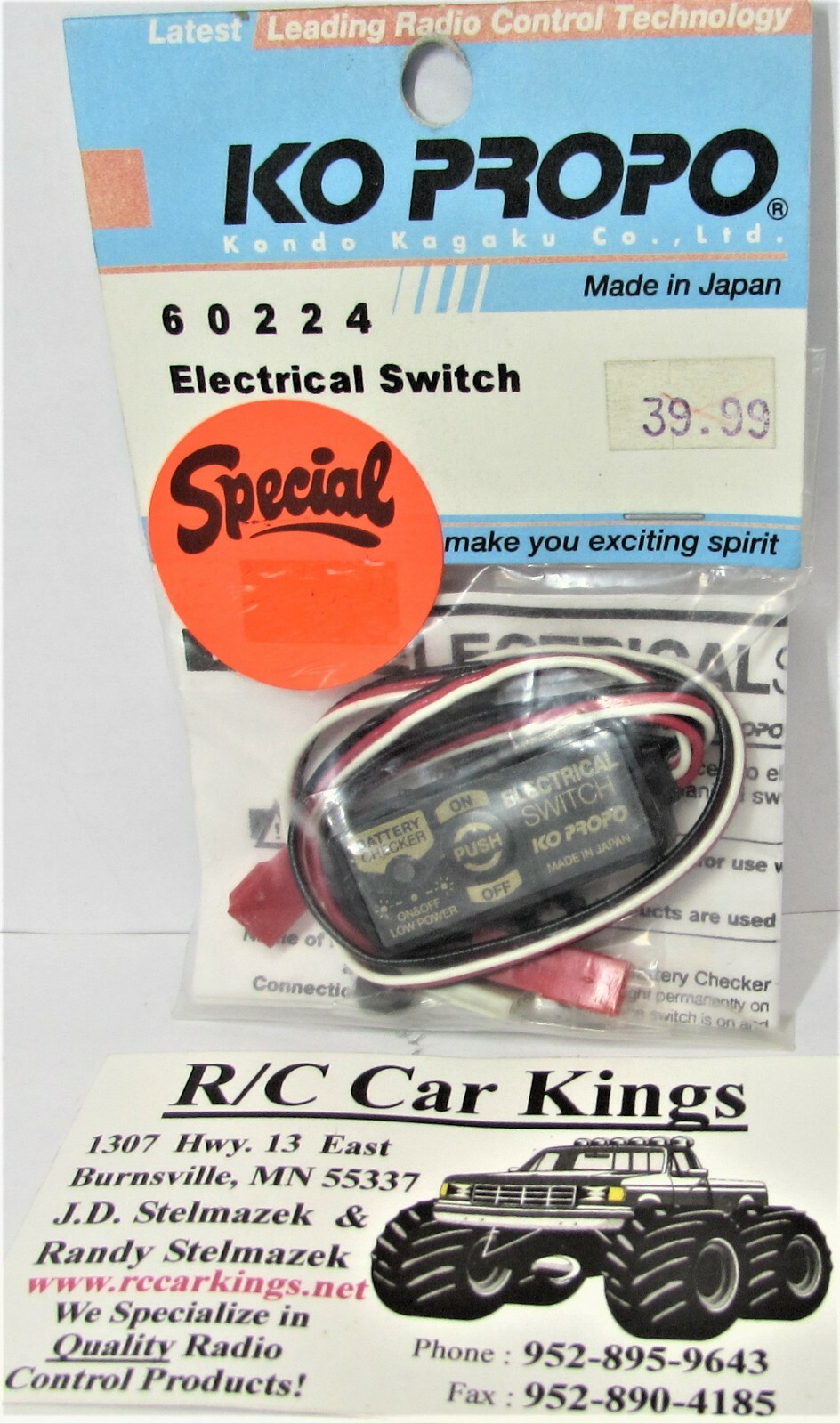 Universal KO PROPO Electrical Switch and Receiver pack checker Part # KOP60224