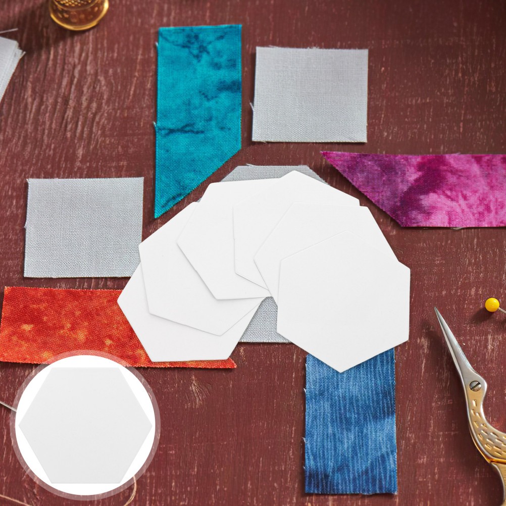 500 Pcs Diy Patchwork Paper Hexagon Quilting Crafts Geometric Template