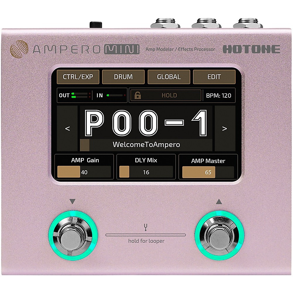 Hotone Effects Ampero Mini Amp Modeler & Effects Processor  Purple Taro