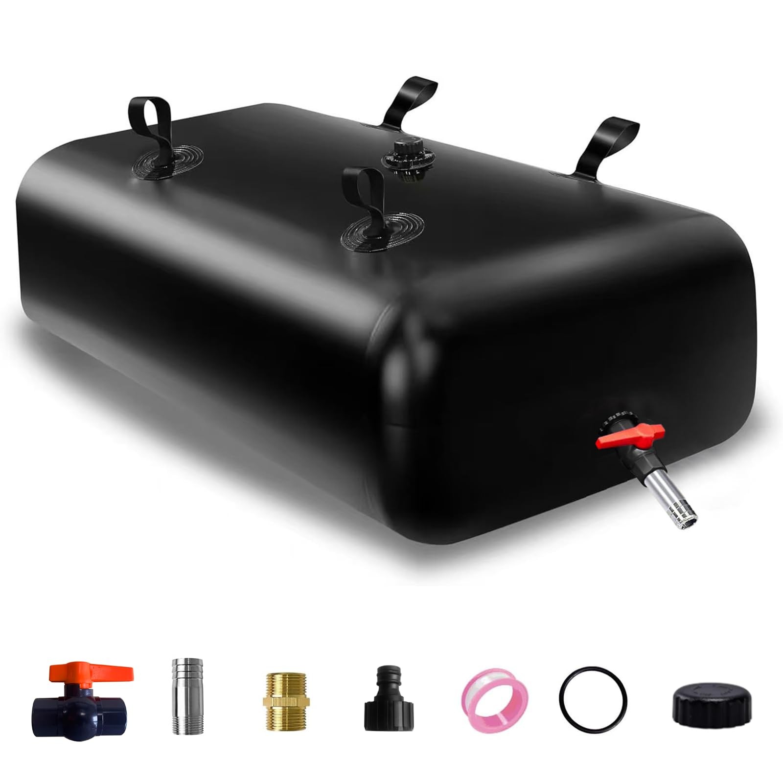 113 L/30 gal Water Bladder Storage Containers, Foldable 113L/30Gal, Black
