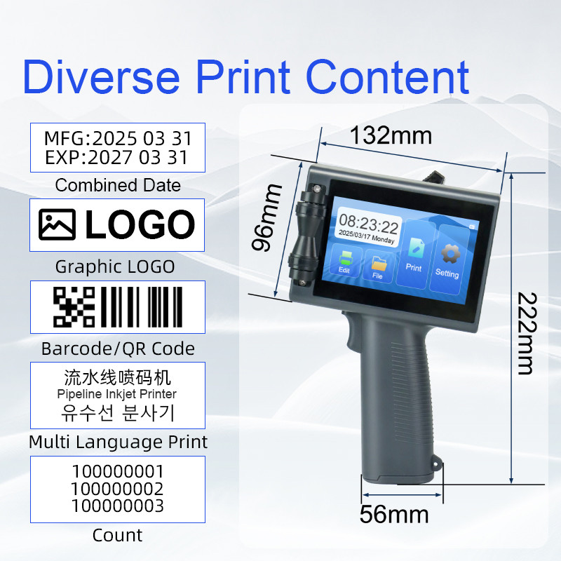 Handled Thermal Inkjet Printer for Date Code Printing