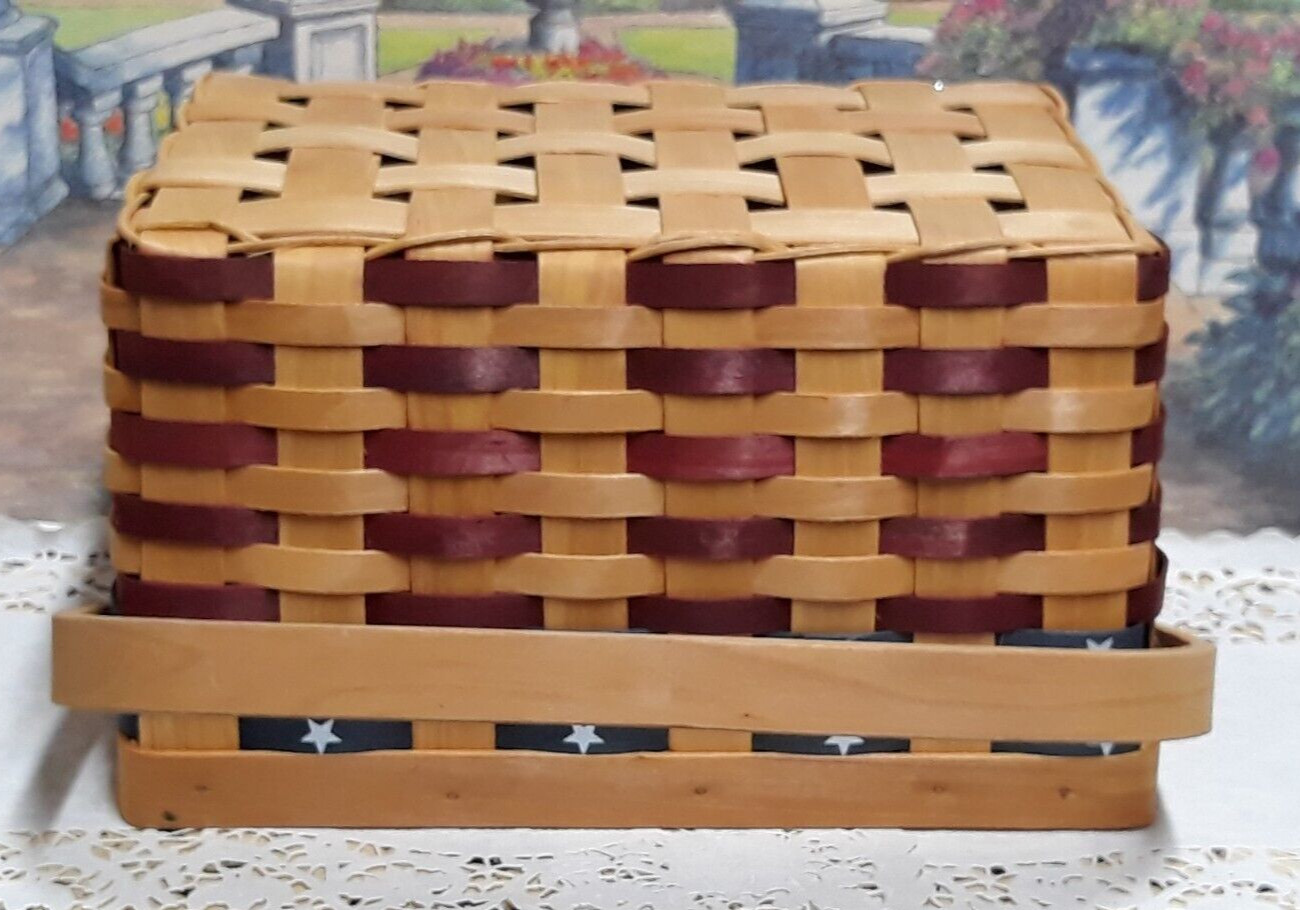 Country Woven Patriotic Stackable Set of Baskets