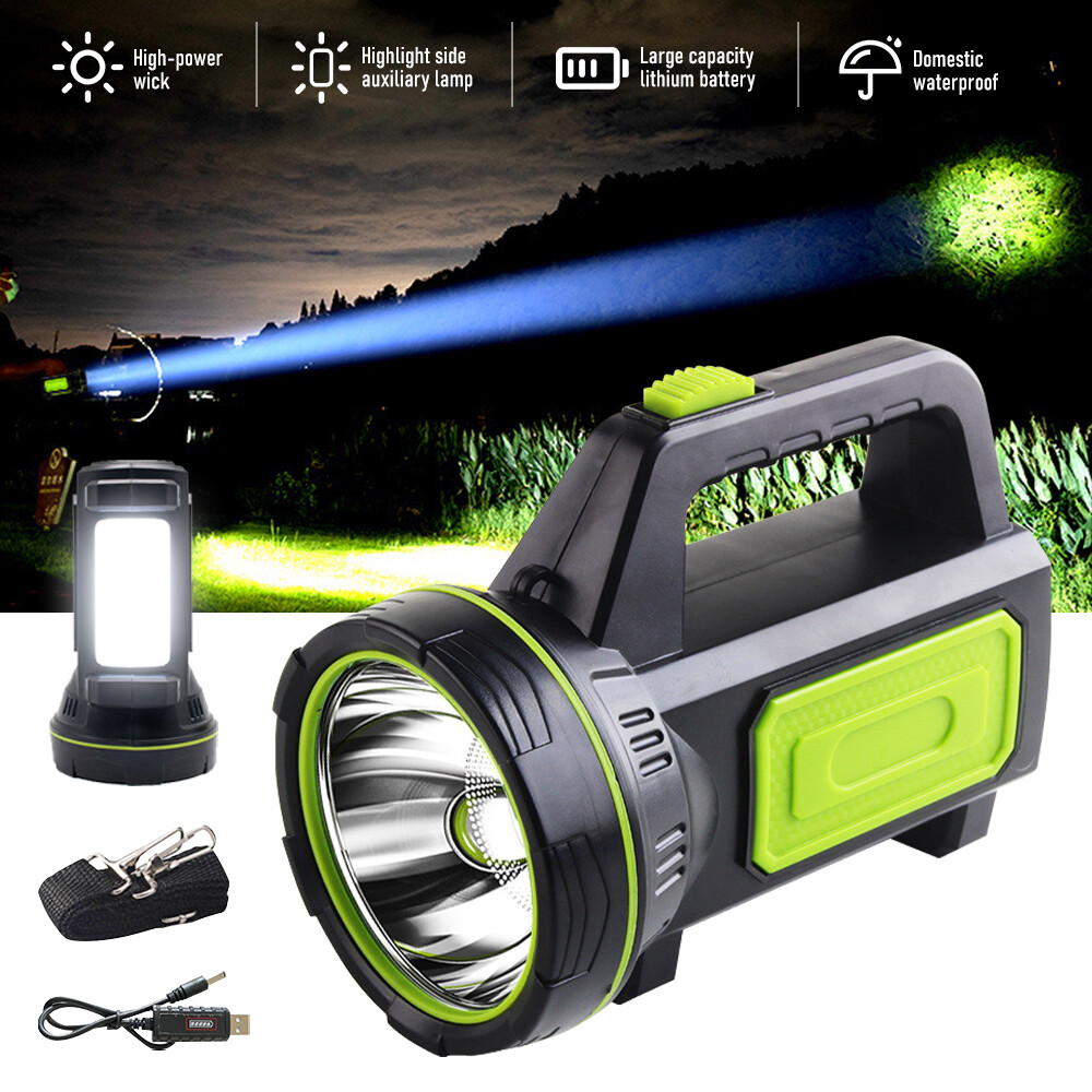 200000 Lumen Super Bright LED Tactical Flashlight Rechargeable LED Work Lights