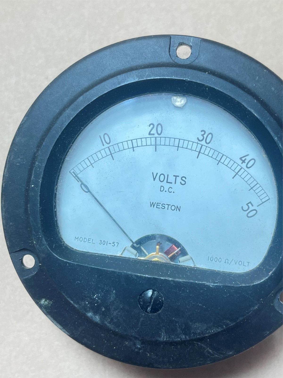 Weston 301-57 50 VDC Panel Mount Volt Meter Welding Current