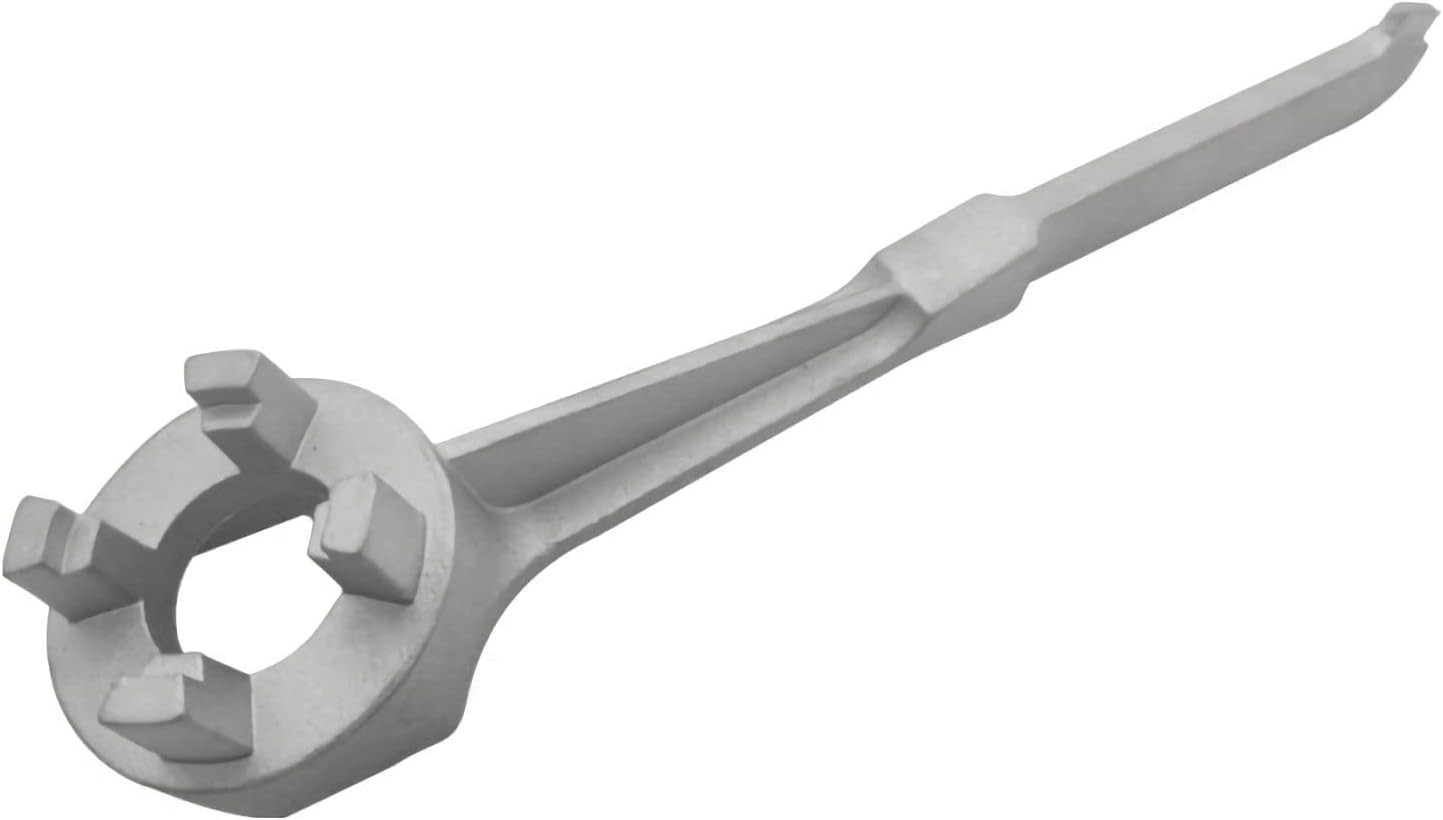 Aluminum Drum Bung Nut Oil Grid Fuel Barrel Wrench Opener Fits 55 Silver