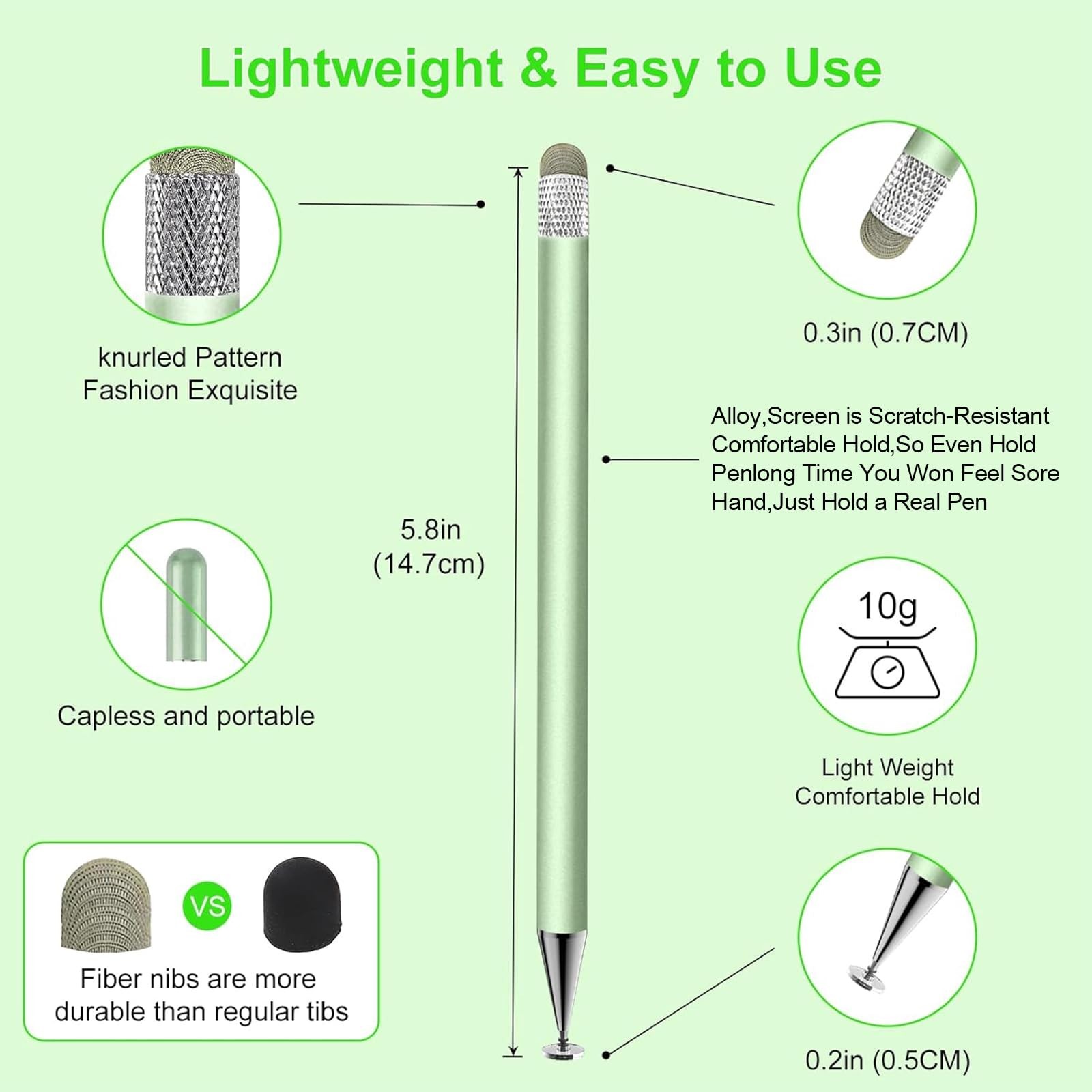 Stylus Pen for Touchscreen,3pcs 2in1 High Precision Sensitivity Stylus, Suitable