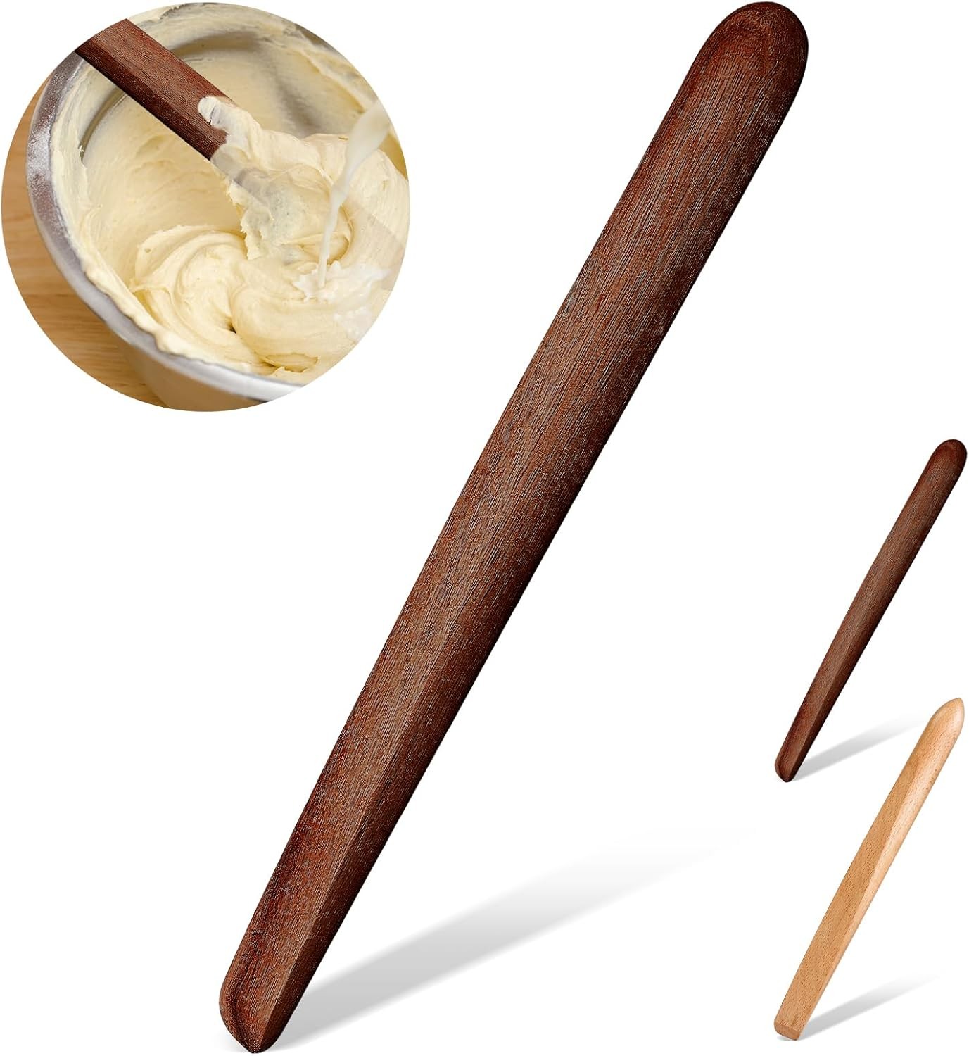11 Inch Wooden Sourdough Bread Mixing Stir Stick Spurtle Wooden Sourdough Bread
