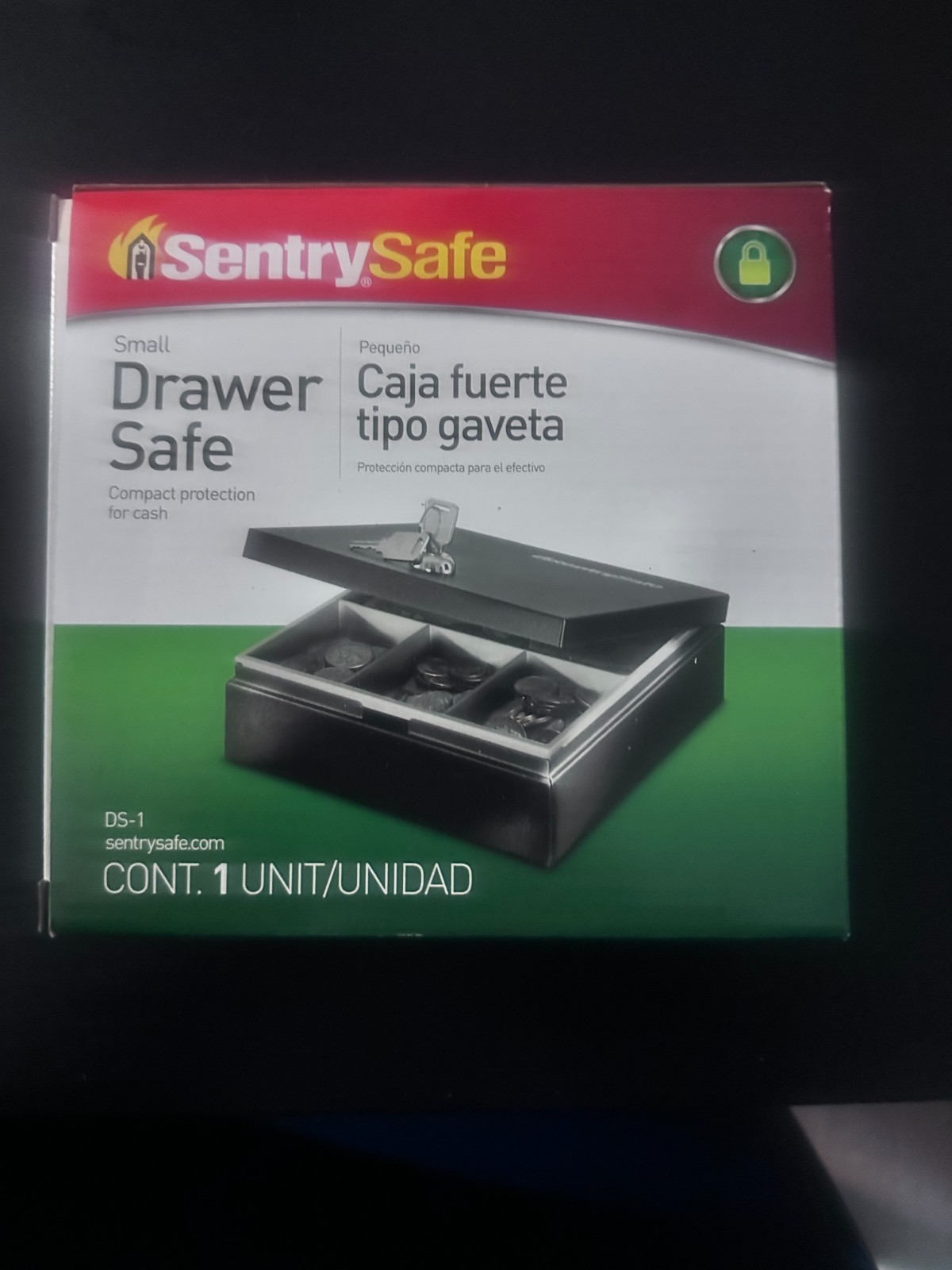 SentrySafe DS Small Drawer Safe Locking Cash Box w/ 2 Keys & Tray – Compact
