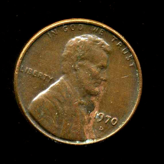 Lincoln MEMORIAL Cent 1970 D Average Circulated United States 1 Penny Coin #6775