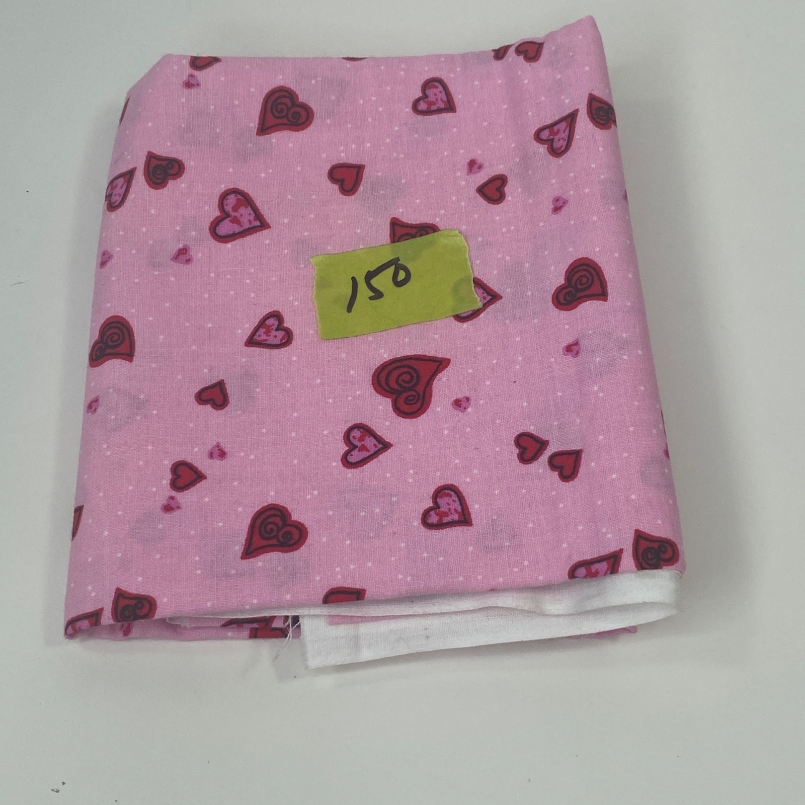 1/2 Yard Cut Quilting Pink Red Heart Collection P&B Textiles Fabric Quilt
