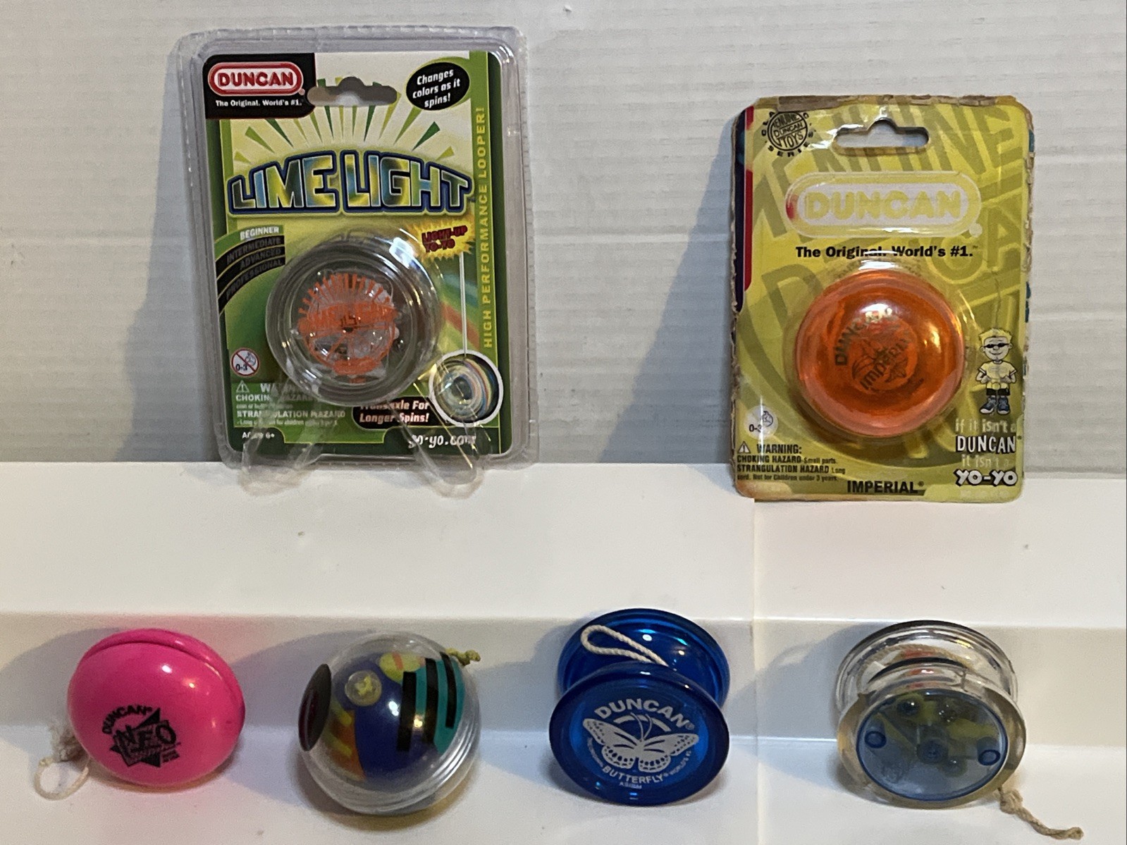 Duncan Yo-Yos  classic models Imperial & Butterfly & Duncan Limelight To Yo Lot