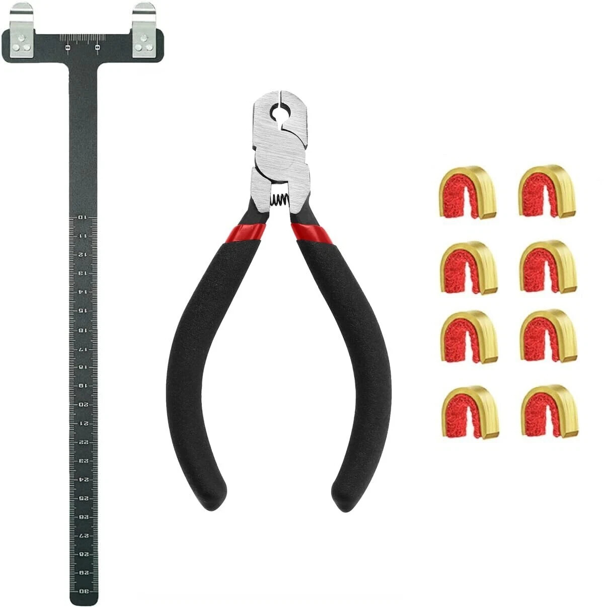 AHOSOUTLY Archery Bow String Nocking Points Set with T Square Ruler Nocking B...