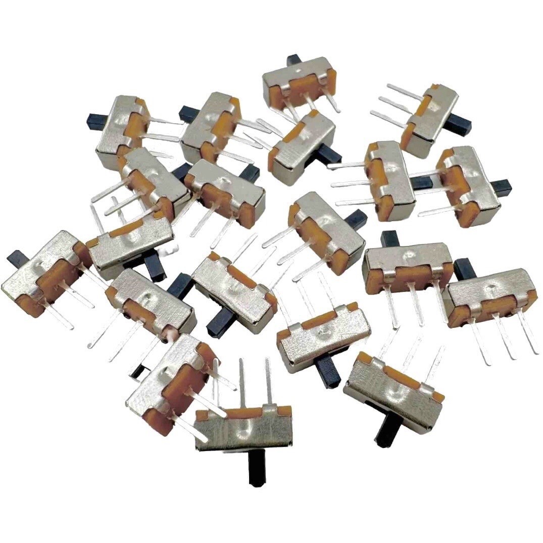 20PCS 3 Pin SS12D00G3 2 Position SPDT 1P2T PCB Panel Mini Vertical Slide Switch