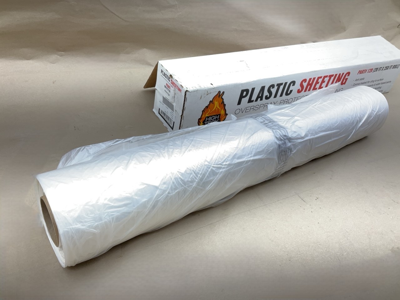 High Teck 120 Plastic Masking Sheeting, 20 Feet X 250 Feet Roll