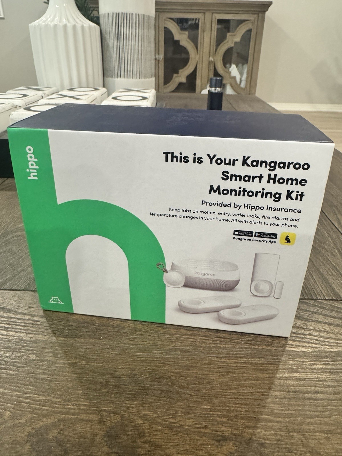 Hippo Kangaroo Smart Home Monitoring Kit - 2 SENSORS and 1 BRIDGE HOME-Open Box