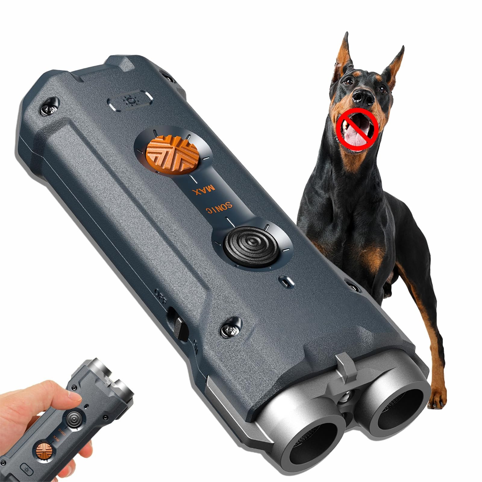 Dog Bark Deterrent Devices, 2025 Upgraded 2X Ultrasonic Anti Barking Device f...