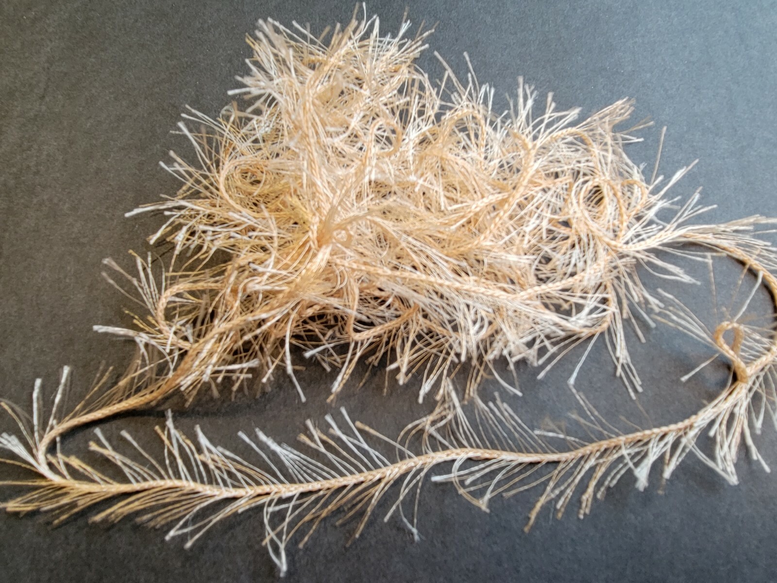4  Yards TAN Crystal Ice Hackle Feather Replacement Fly Tying