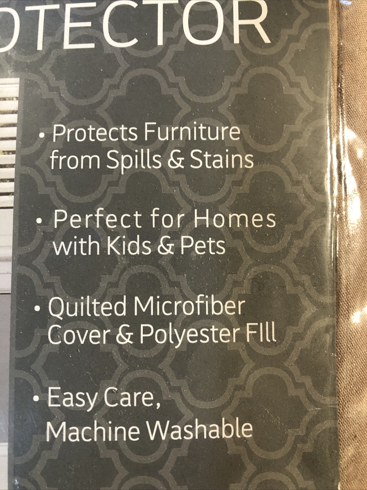 Furniture Proctector Recliner 79 X 65 Adalyn Collection Brown New