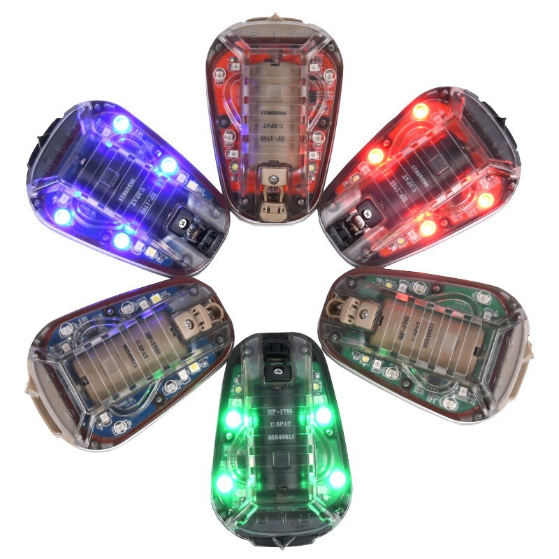 Tactical IR Strobe Helmet Light with Visible LED + Strobe Survival Waterproof
