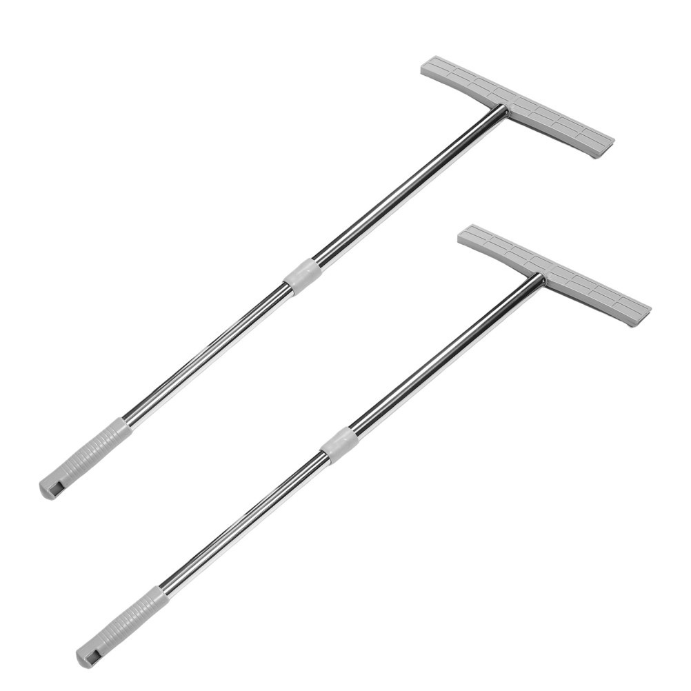 2Pcs Portable Stainless Steel Sign Stands Weatherproof Handheld Poster Poles