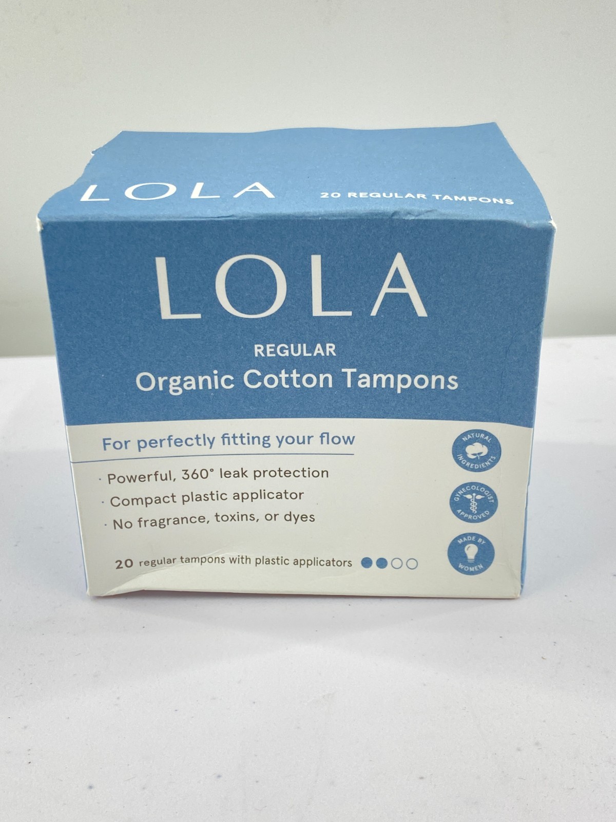 Lola 20 Regular Tampons- Organic Cotton