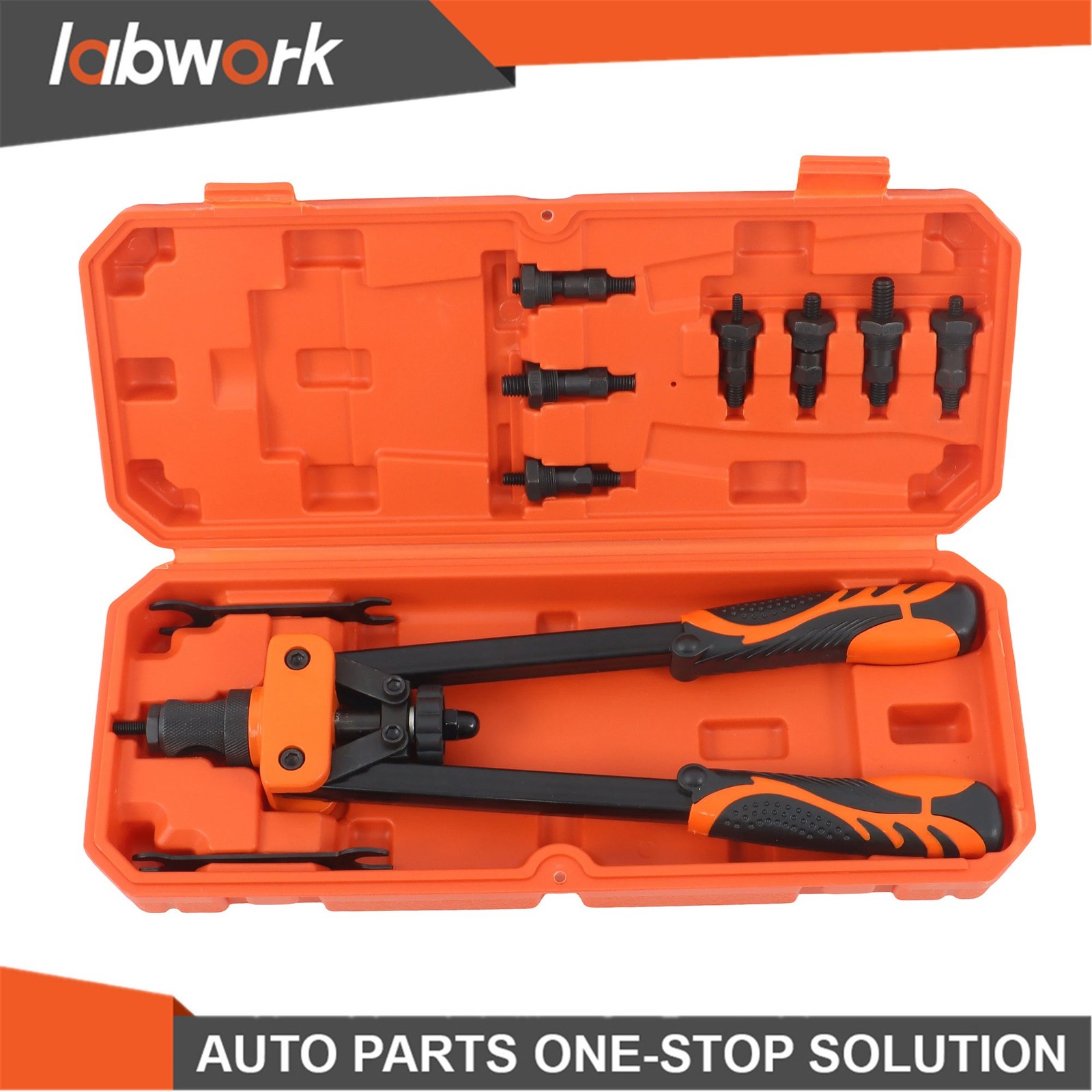 Labwork 14" Tool with 7 Metric & SAE Mandrels 70Pcs Rivnuts Assortment Kit