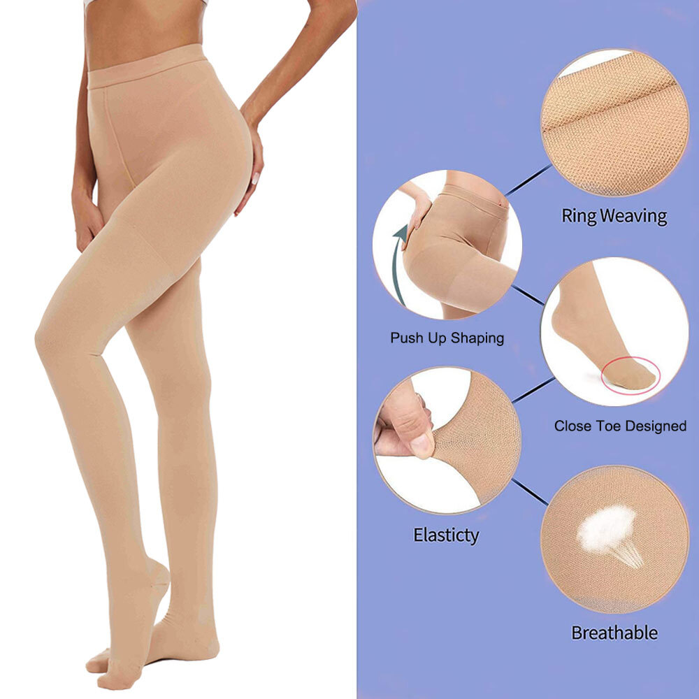 Women Compression Stockings Pantyhose Elastic Lift Up High Waist Slimming Skinny