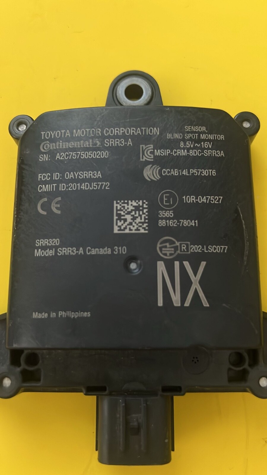 16 19 LEXUS NX300 NX300H REAR BLIND LEFT SIDE  SPOT MODULE 88162 78041
