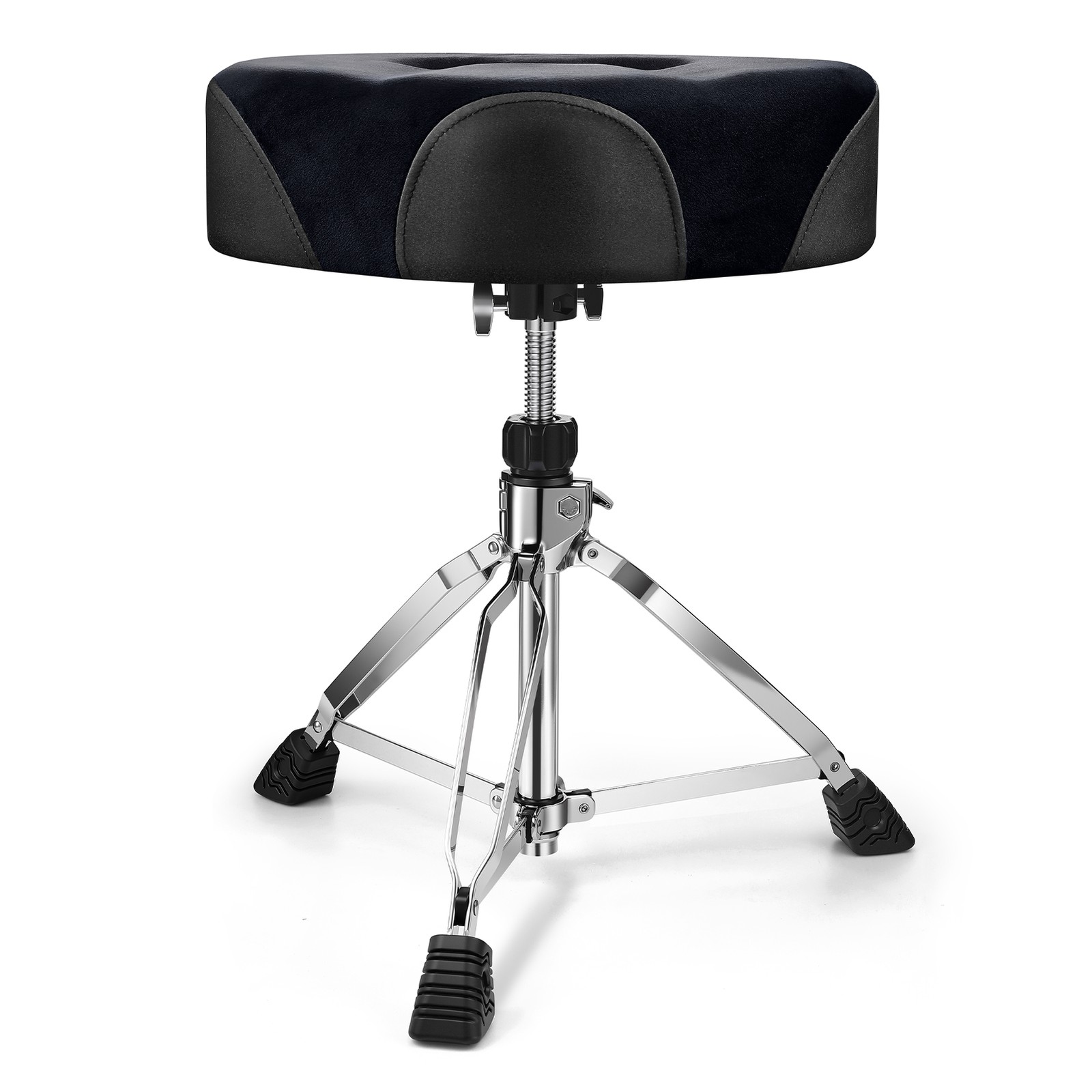 Donner Saddle Drum Throne Drum Stool Thick Memory Foam Ergonomic Seat Adjustable