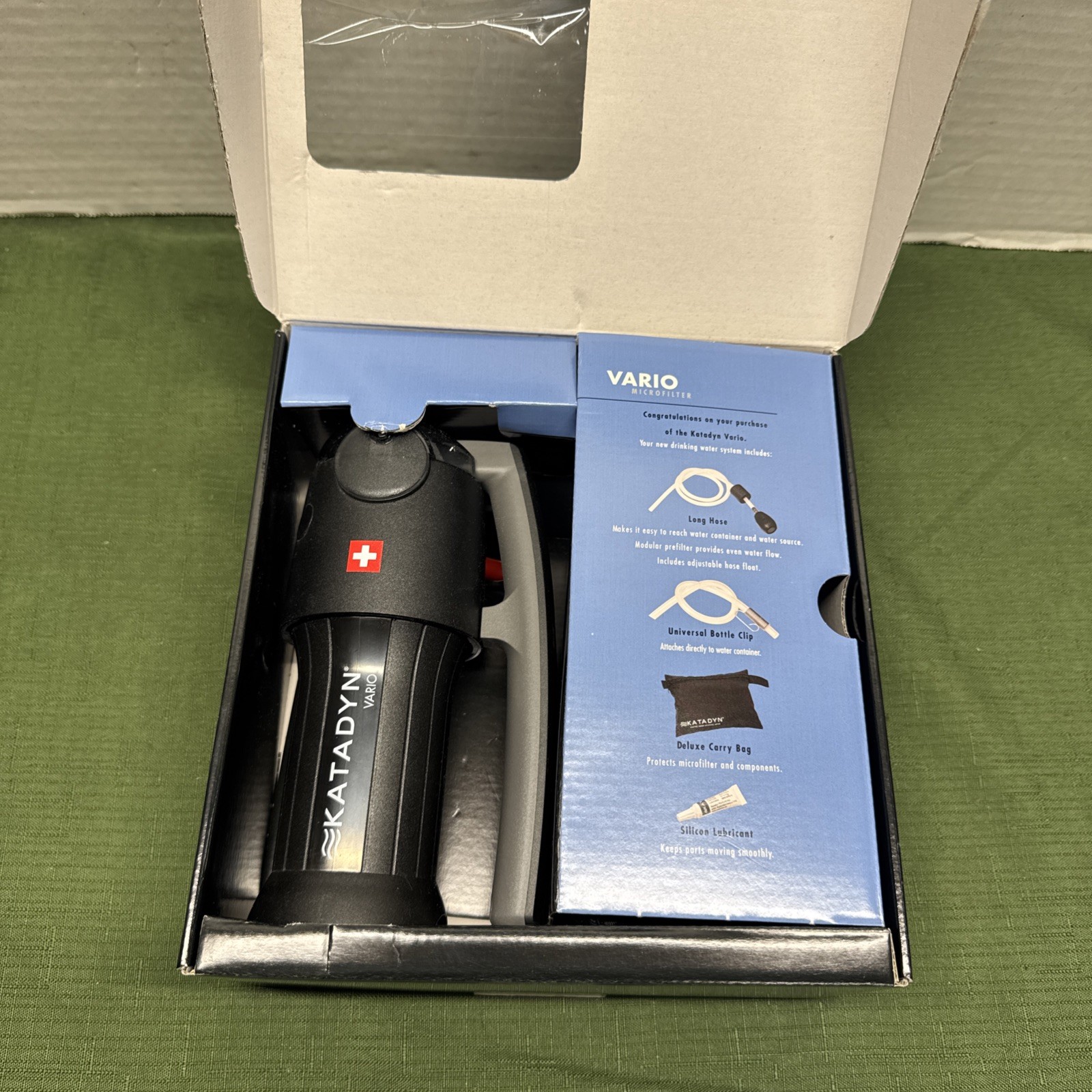Katadyn Vario Portable Water Filter Backcountry Series - Microfilter NEW IN BOX