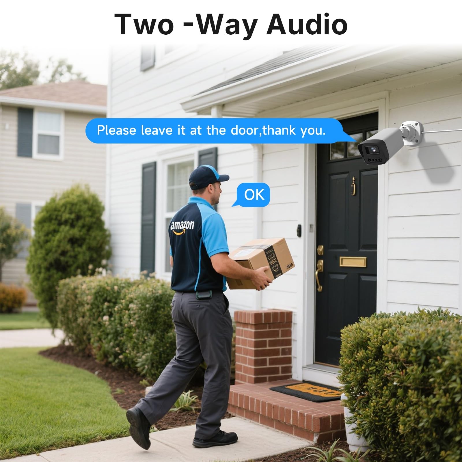 Raycom PoE Security Camera System, 4pcs Wired 3MP Outdoor IP Cameras with Col...