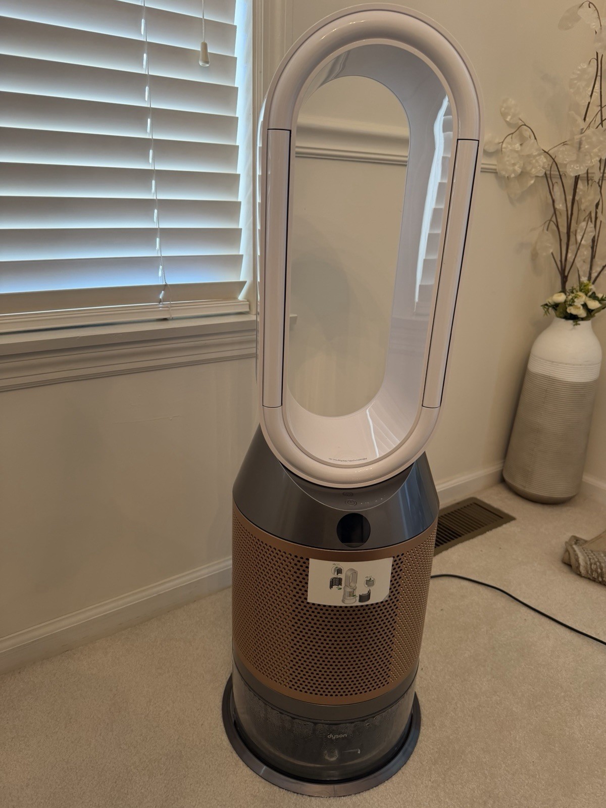 Dyson EID GIFT Humidifier Purifier(original remote+cable)Cool White Gold