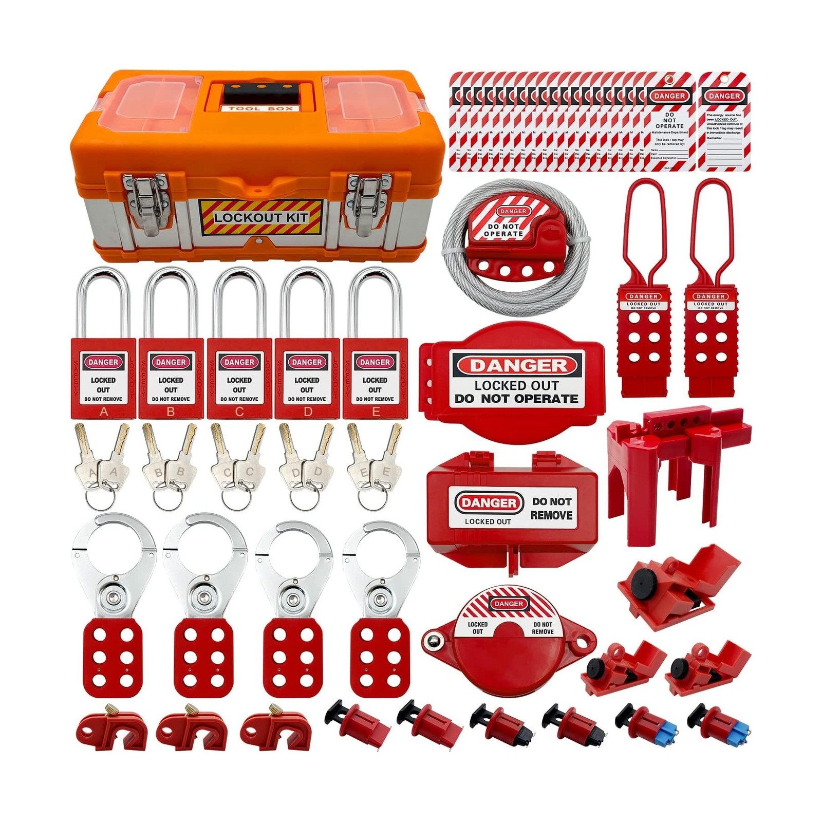SAFBY Lockout Tagout Kit Electrical Loto - Clamp-On Circuit Breaker Lockout, ...