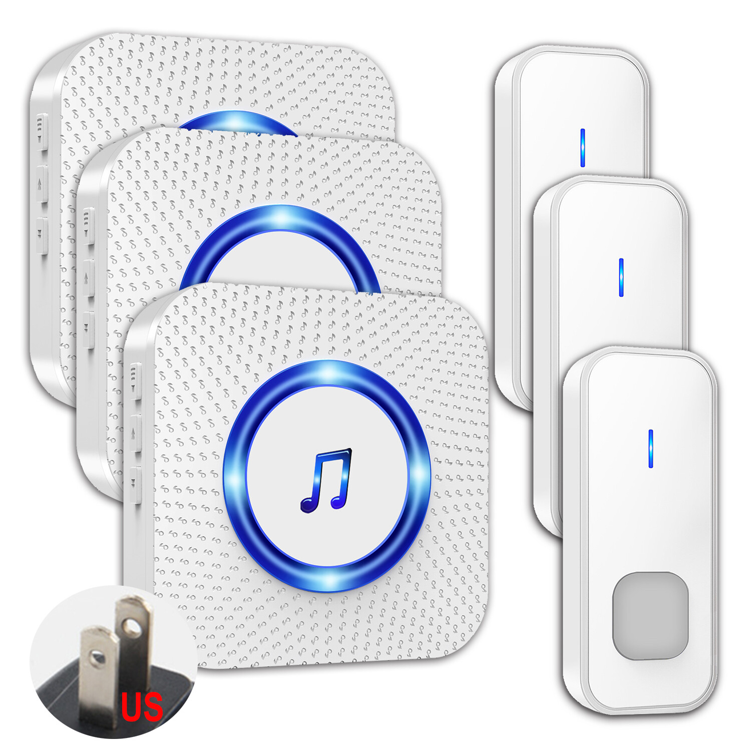 Big House Multi Point Call Multi Point Receive Doorbell Set 3 Button 3 Receivers