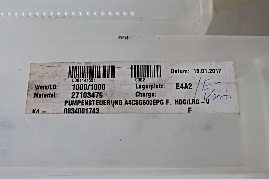 Asendorf A4CSG500EPG Pump Control/Pump Control -Unused-