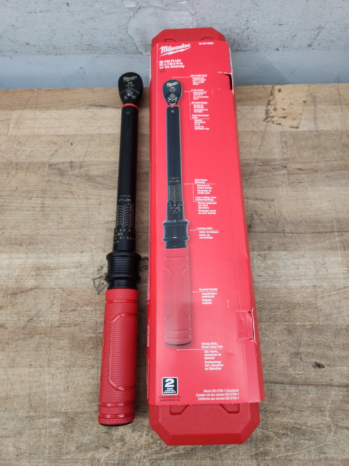 Milwaukee 3/8 in. Drive 20-100 ft./lbs. Click Torque Wrench -NEW/OPEN BOX-