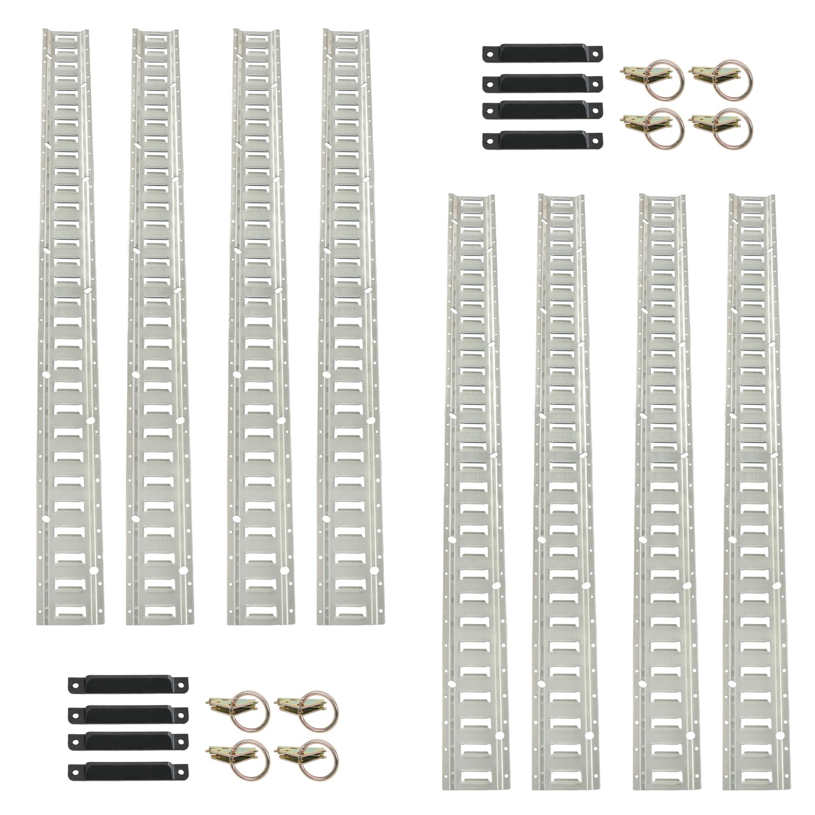 New 24PCS 5ft E Track Kit For Enclosed Cargo Trailers Secure Tie-Down Rails