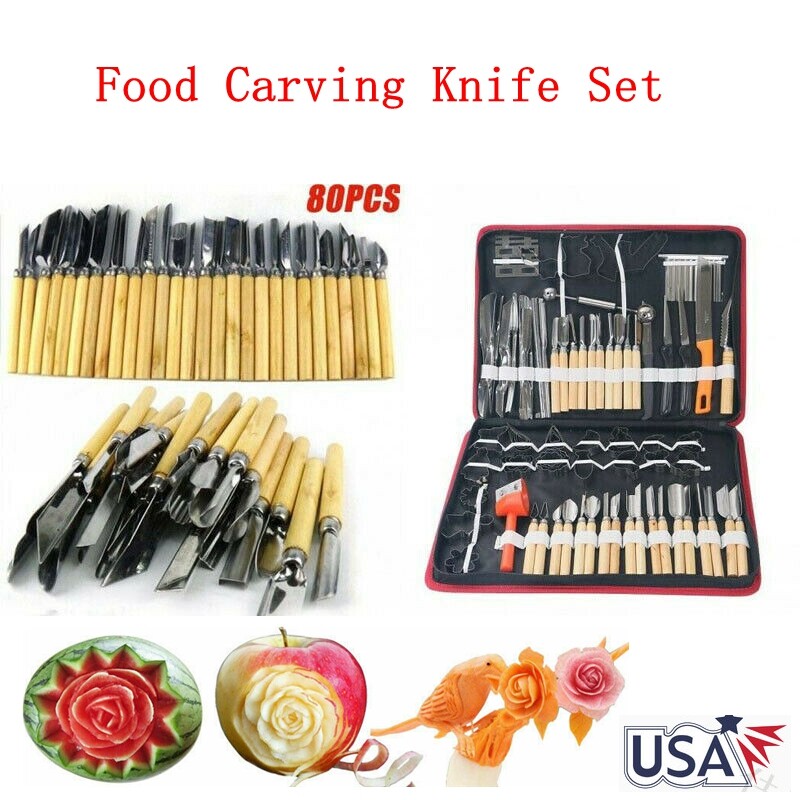 Kitchen Food Carving Knife Set Vegetable/Fruit Carving Knife Carving Knife 80Pcs
